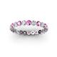 2 - Valerie 3.00 mm Pink Sapphire and Diamond Eternity Band 