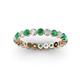 2 - Valerie 3.00 mm Emerald and Diamond Eternity Band 