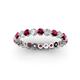 2 - Valerie 3.00 mm Ruby and Diamond Eternity Band 