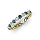 3 - Valerie 3.00 mm Blue and White Diamond Eternity Band 
