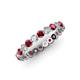 3 - Valerie 3.00 mm Ruby and Diamond Eternity Band 