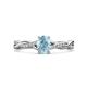 1 - Stacie Desire Oval Cut Aquamarine and Round Lab Grown Diamond Twist Infinity Shank Engagement Ring 