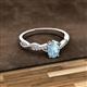 2 - Stacie Desire Oval Cut Aquamarine and Round Lab Grown Diamond Twist Infinity Shank Engagement Ring 