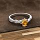 2 - Stacie Desire Oval Cut Citrine and Round Lab Grown Diamond Twist Infinity Shank Engagement Ring 