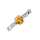3 - Stacie Desire Oval Cut Citrine and Round Lab Grown Diamond Twist Infinity Shank Engagement Ring 