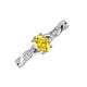 3 - Stacie Desire Oval Cut Yellow Sapphire and Round Lab Grown Diamond Twist Infinity Shank Engagement Ring 