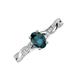 3 - Stacie Desire Oval Cut London Blue Topaz and Round Lab Grown Diamond Twist Infinity Shank Engagement Ring 