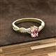2 - Stacie Desire Oval Cut Morganite and Round Lab Grown Diamond Twist Infinity Shank Engagement Ring 
