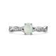 1 - Stacie Desire Oval Cut Opal and Round Lab Grown Diamond Twist Infinity Shank Engagement Ring 