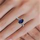 5 - Stacie Desire Oval Cut Blue Sapphire and Round Lab Grown Diamond Twist Infinity Shank Engagement Ring 