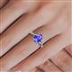 5 - Stacie Desire Oval Cut Tanzanite and Round Lab Grown Diamond Twist Infinity Shank Engagement Ring 