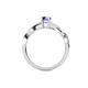 4 - Stacie Desire Oval Cut Tanzanite and Round Diamond Twist Infinity Shank Engagement Ring 