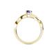4 - Stacie Desire Oval Cut Iolite and Round Diamond Twist Infinity Shank Engagement Ring 