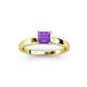 3 - Annora Princess Cut Amethyst Solitaire Engagement Ring 