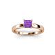 3 - Annora Princess Cut Amethyst Solitaire Engagement Ring 