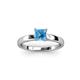 3 - Annora Princess Cut Blue Topaz Solitaire Engagement Ring 