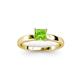 3 - Annora Princess Cut Peridot Solitaire Engagement Ring 