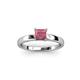 3 - Annora Princess Cut Rhodolite Garnet Solitaire Engagement Ring 