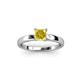 3 - Annora Princess Cut Lab Created Yellow Sapphire Solitaire Engagement Ring 