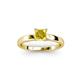 3 - Annora Princess Cut Lab Created Yellow Sapphire Solitaire Engagement Ring 