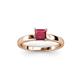 3 - Annora Princess Cut Ruby Solitaire Engagement Ring 