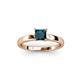 3 - Annora Princess Cut Blue Diamond Solitaire Engagement Ring 