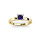 3 - Annora Princess Cut Iolite Solitaire Engagement Ring 
