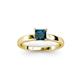 3 - Annora Princess Cut Blue Diamond Solitaire Engagement Ring 