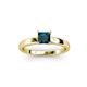 3 - Annora Princess Cut London Blue Topaz Solitaire Engagement Ring 