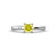 1 - Annora Princess Cut Yellow Diamond Solitaire Engagement Ring 