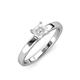 4 - Annora Princess Cut Lab Created White Sapphire Solitaire Engagement Ring 