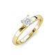 4 - Annora Princess Cut Lab Created White Sapphire Solitaire Engagement Ring 