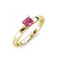 4 - Annora Princess Cut Pink Tourmaline Solitaire Engagement Ring 