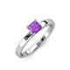 4 - Annora Princess Cut Amethyst Solitaire Engagement Ring 