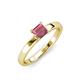 4 - Annora Princess Cut Rhodolite Garnet Solitaire Engagement Ring 