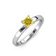 4 - Annora Princess Cut Lab Created Yellow Sapphire Solitaire Engagement Ring 