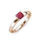 4 - Annora Princess Cut Ruby Solitaire Engagement Ring 