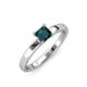 4 - Annora Princess Cut London Blue Topaz Solitaire Engagement Ring 