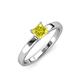 4 - Annora Princess Cut Yellow Diamond Solitaire Engagement Ring 