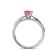 5 - Annora Princess Cut Pink Tourmaline Solitaire Engagement Ring 