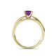 5 - Annora Princess Cut Amethyst Solitaire Engagement Ring 