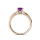 5 - Annora Princess Cut Amethyst Solitaire Engagement Ring 