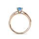 5 - Annora Princess Cut Blue Topaz Solitaire Engagement Ring 