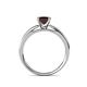 5 - Annora Princess Cut Red Garnet Solitaire Engagement Ring 