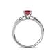 5 - Annora Princess Cut Rhodolite Garnet Solitaire Engagement Ring 