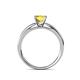 5 - Annora Princess Cut Lab Created Yellow Sapphire Solitaire Engagement Ring 
