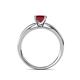 5 - Annora Princess Cut Ruby Solitaire Engagement Ring 