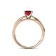 5 - Annora Princess Cut Ruby Solitaire Engagement Ring 