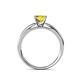5 - Annora Princess Cut Yellow Diamond Solitaire Engagement Ring 