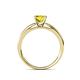 5 - Annora Princess Cut Yellow Diamond Solitaire Engagement Ring 